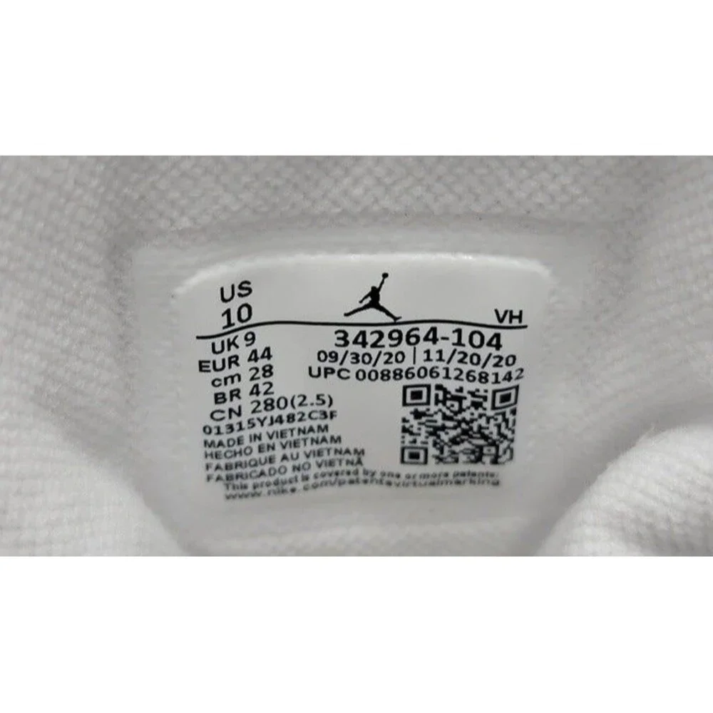 Nike Air Jordan True Flight Shoes White Sneakers Size Men's 10 342964-104 11.5W